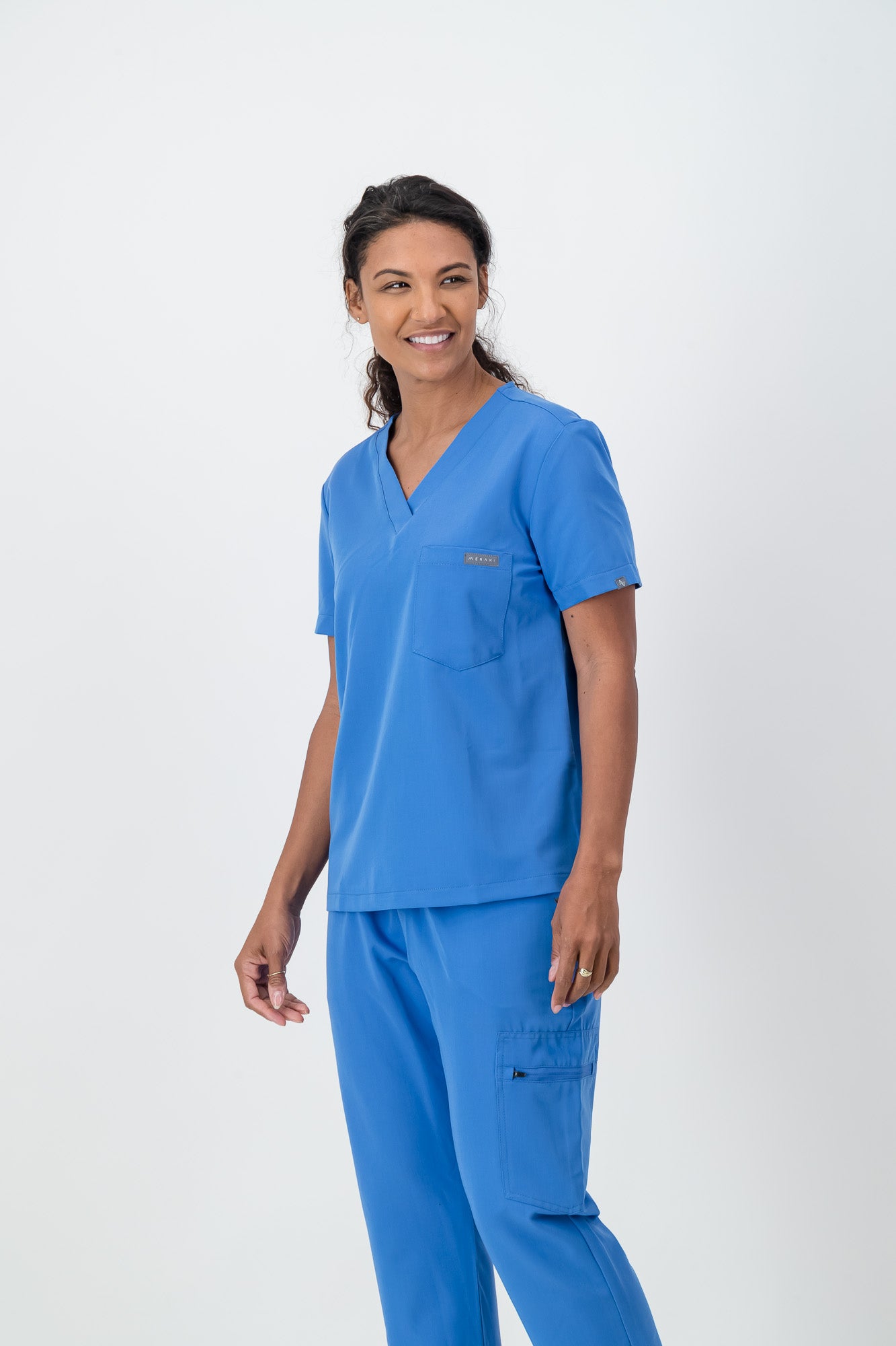 The Penny Women's Scrub Top - Cool Marine