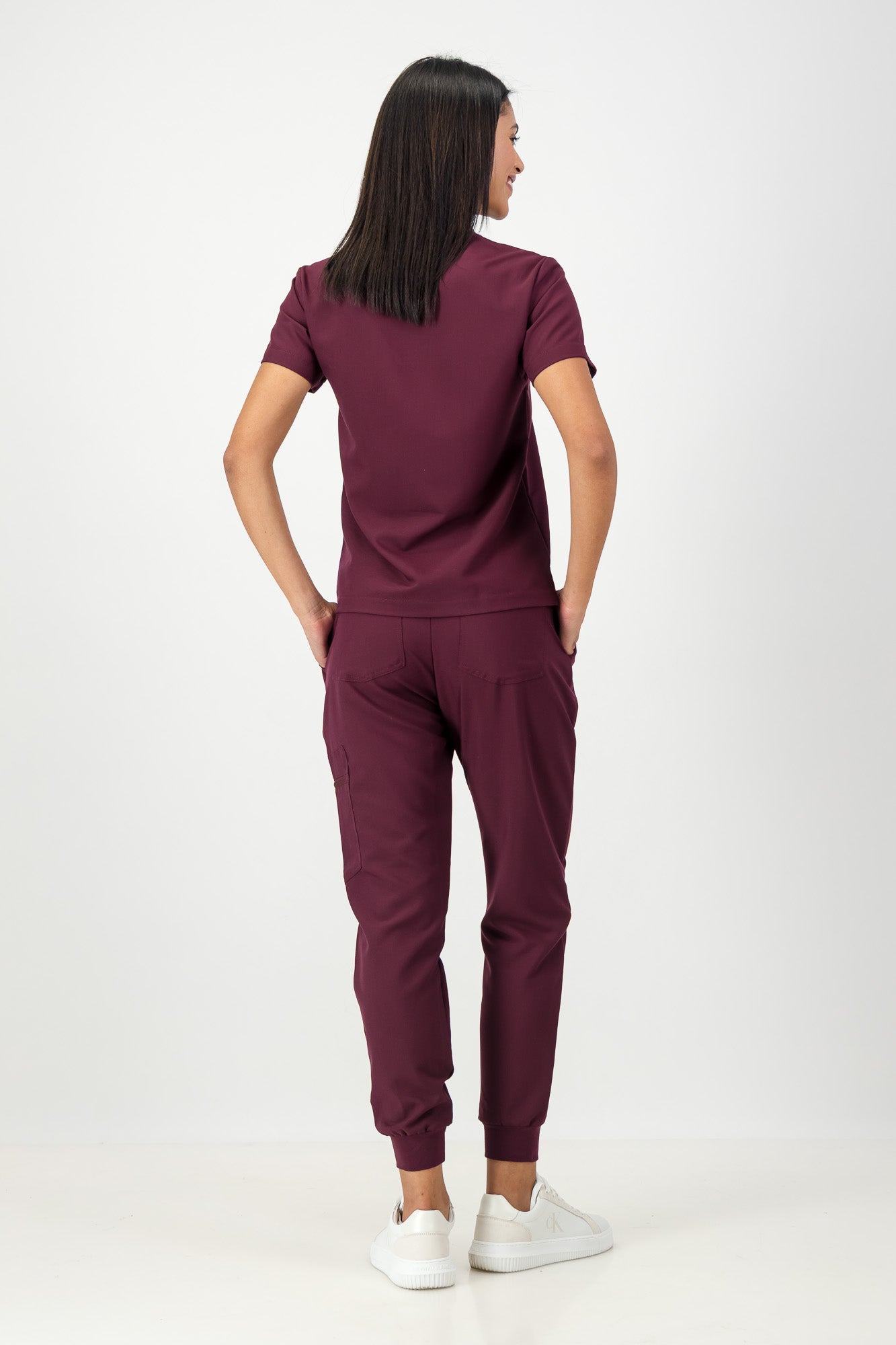 The Penny Women's Scrub Top - Burnt Cherry