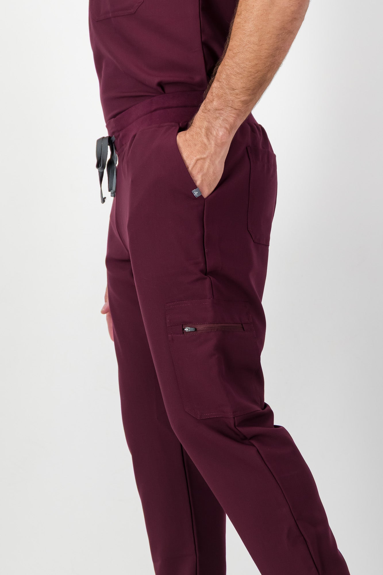 The Mens Straight Leg Scrub Pants - Burnt Cherry