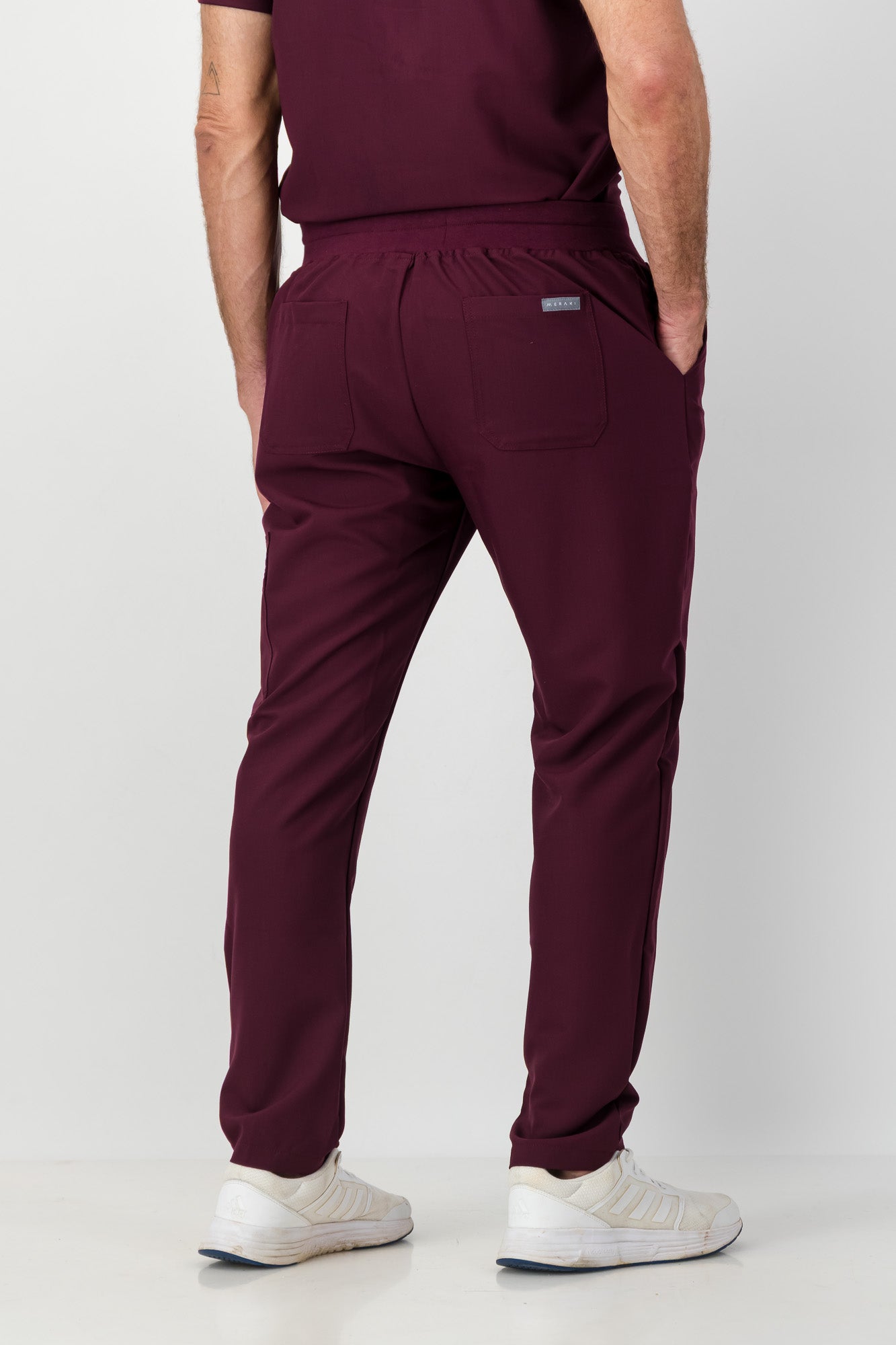 The Mens Straight Leg Scrub Pants - Burnt Cherry
