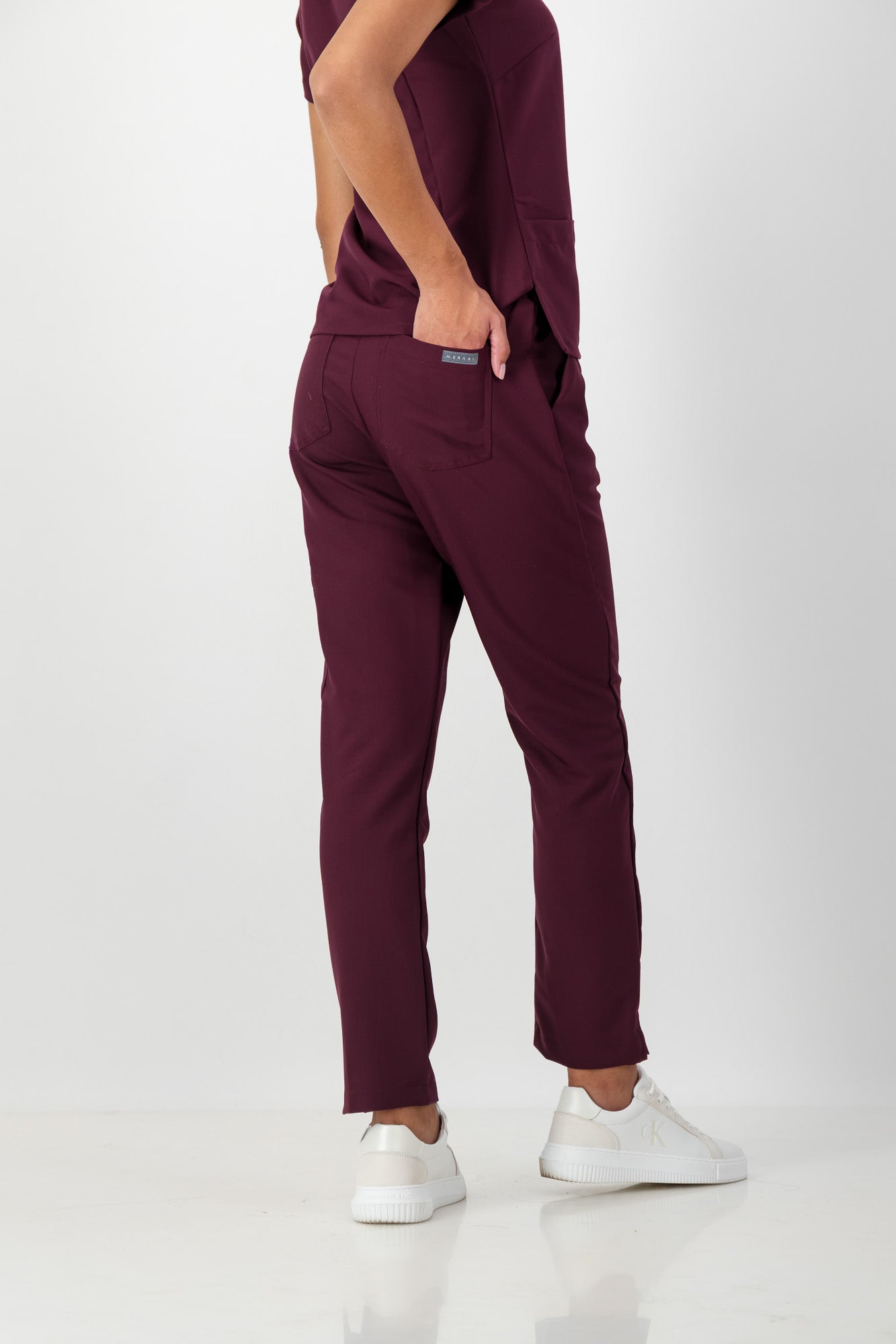 The Ladies Straight Leg Scrub Pants - Burnt Cherry