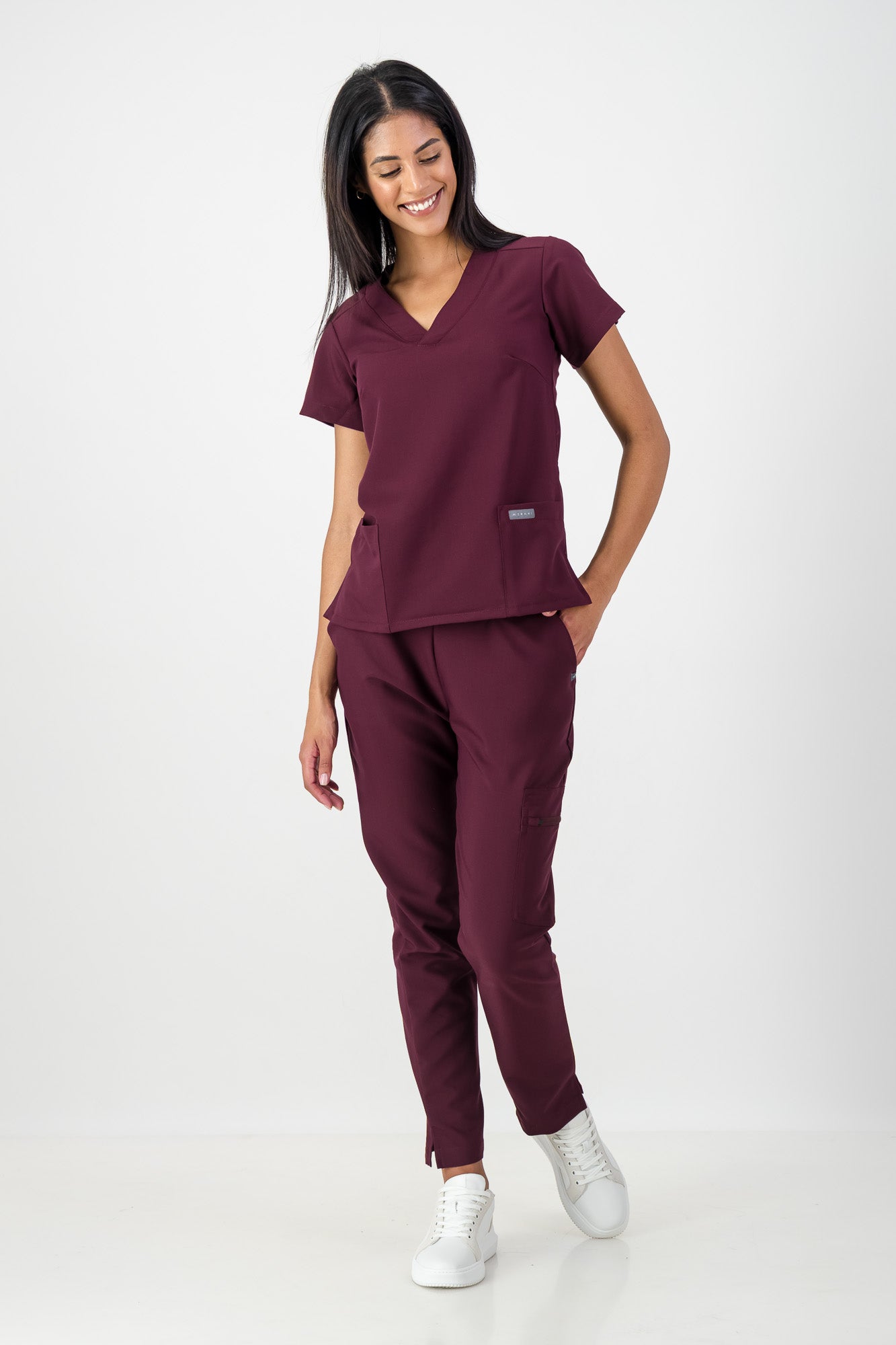 The Ladies Straight Leg Scrub Pants - Burnt Cherry