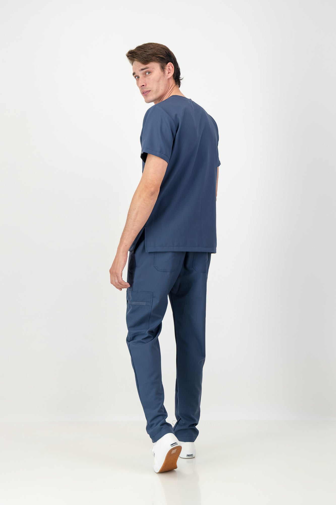 The Mens Straight Leg Scrub Pants - Airforce