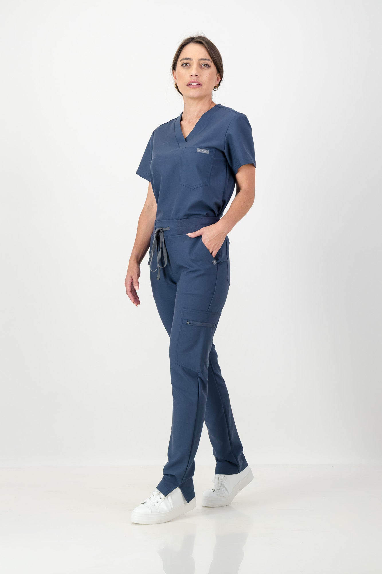 The Ladies Straight Leg Scrub Pants - Airforce