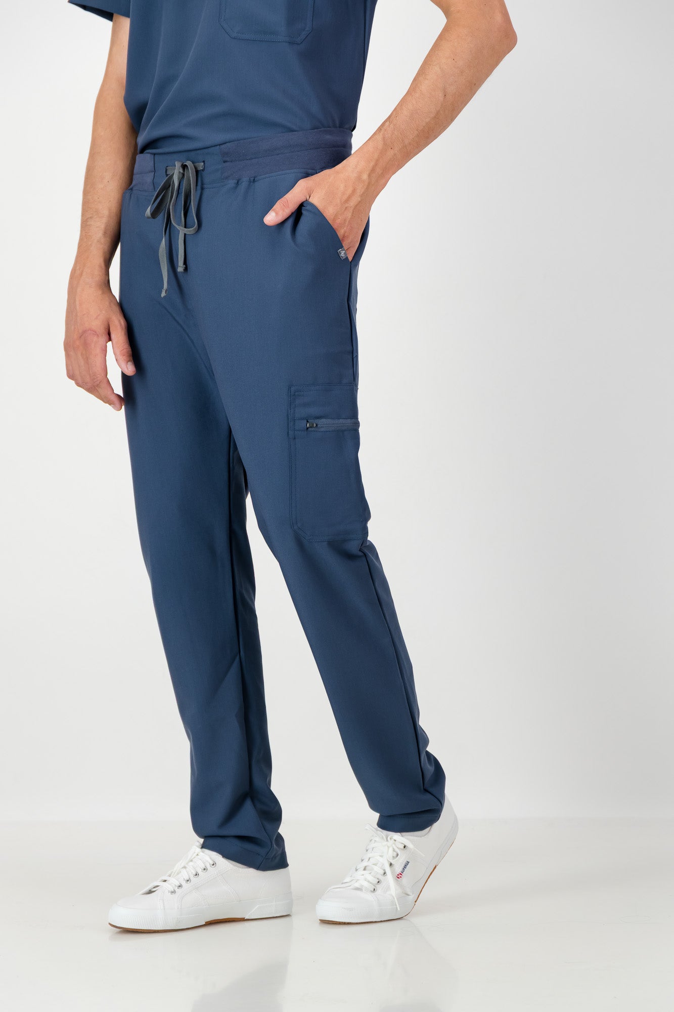 The Mens Straight Leg Scrub Pants - Airforce