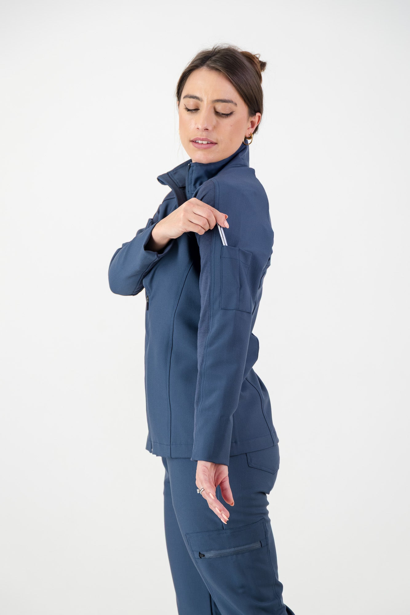 The Lilian Scrub Jacket - Airforce
