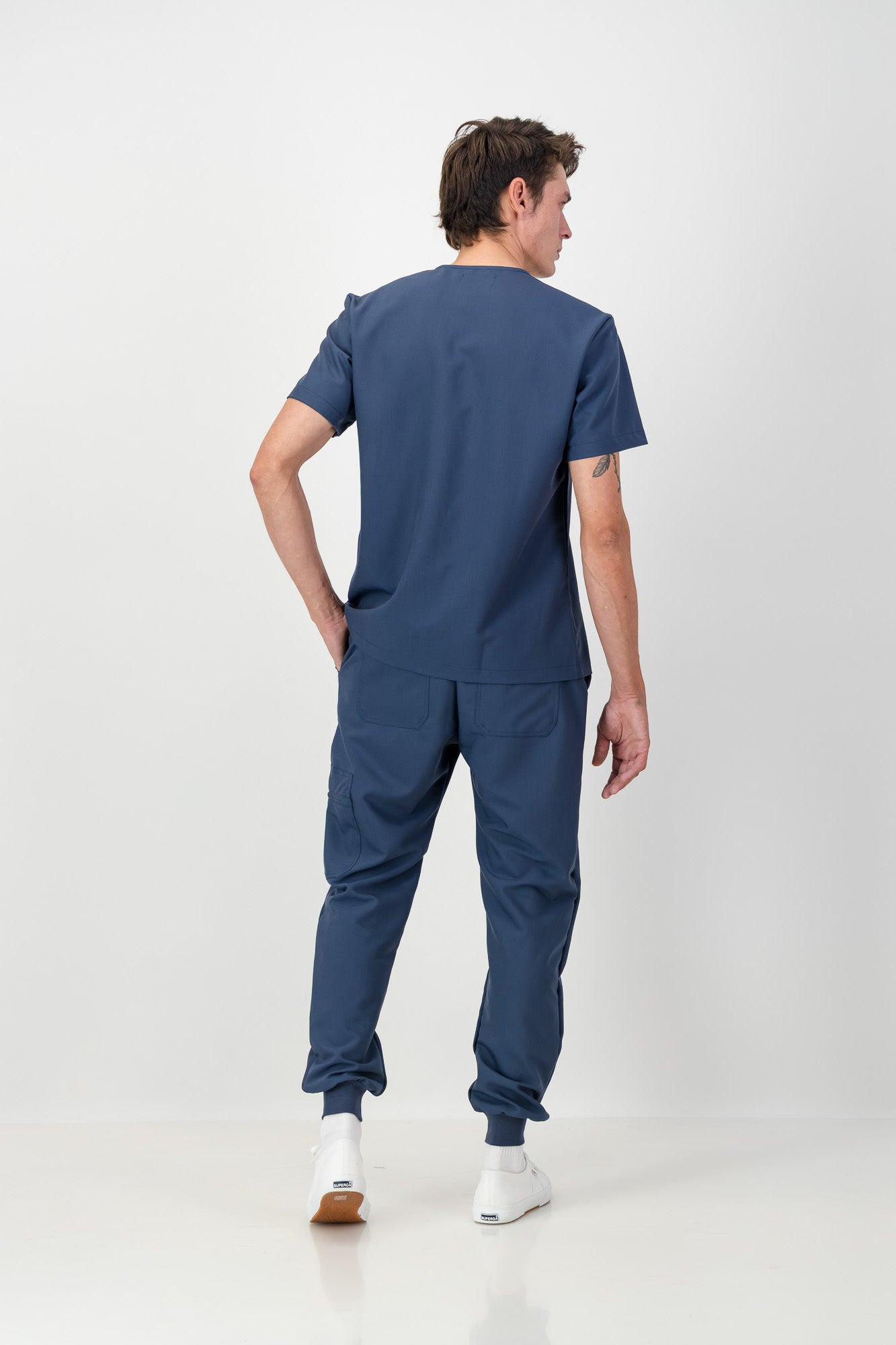 The Chris Men's Scrub Top - Airforce