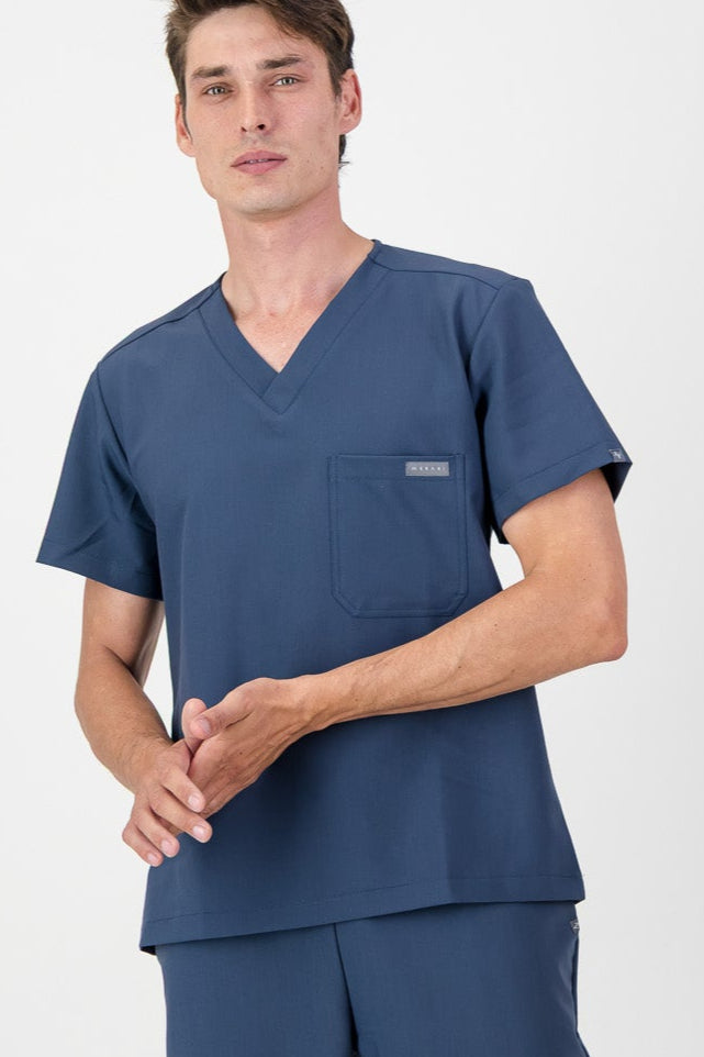 The Chris Men's Scrub Top - Airforce