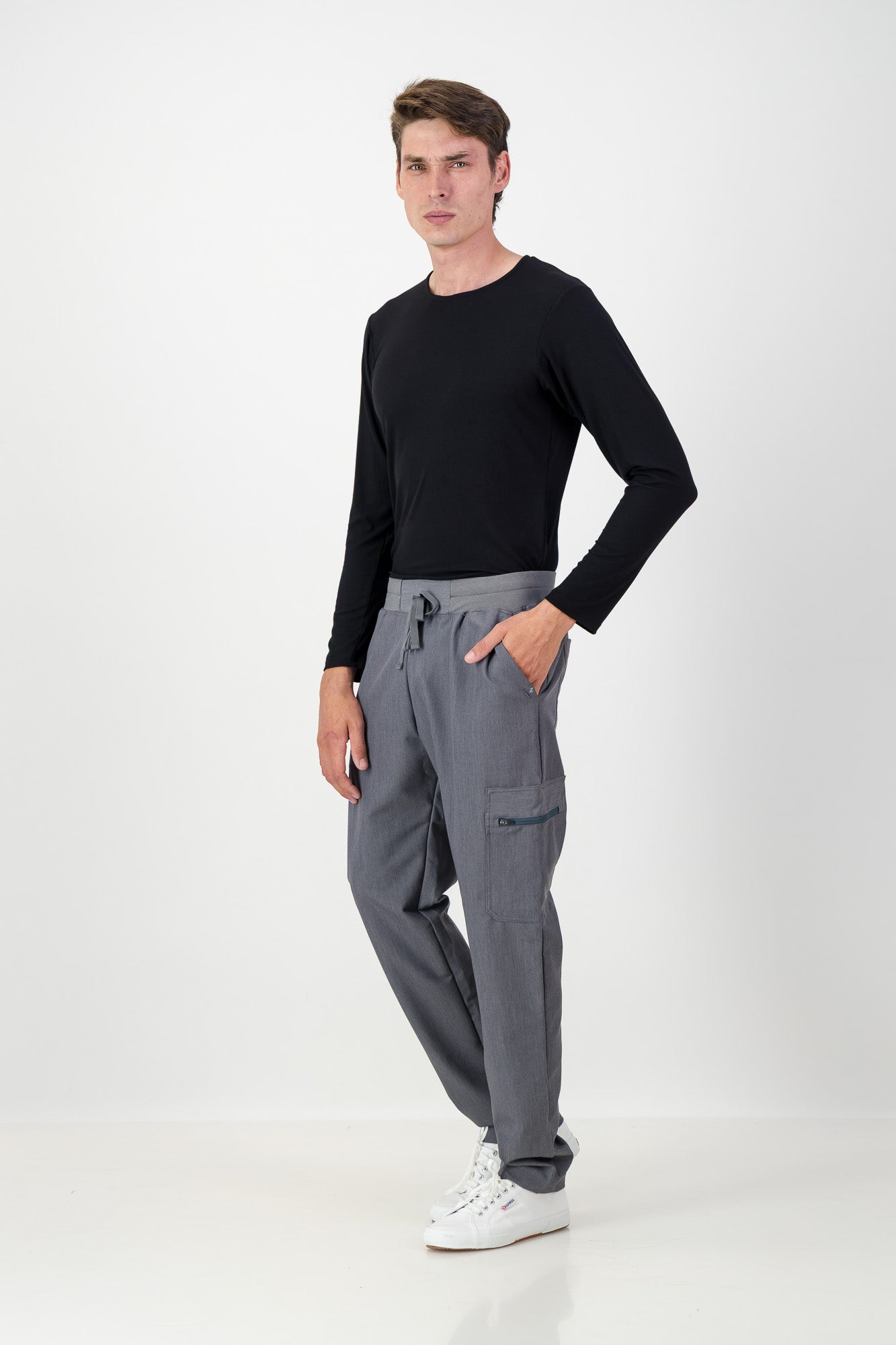 The Mens Straight Leg Scrub Pants - Graphite