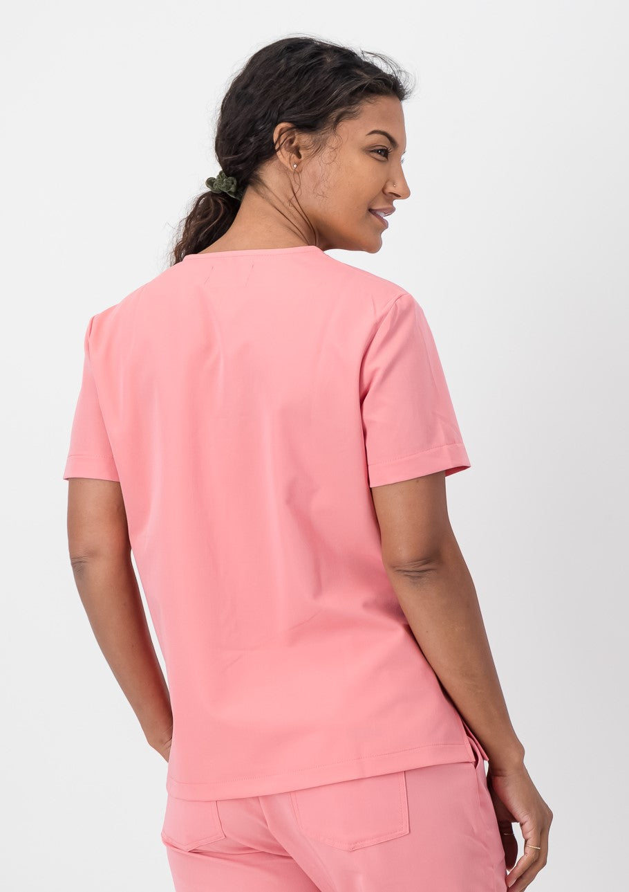 The Penny Women's Scrub Top - Coral