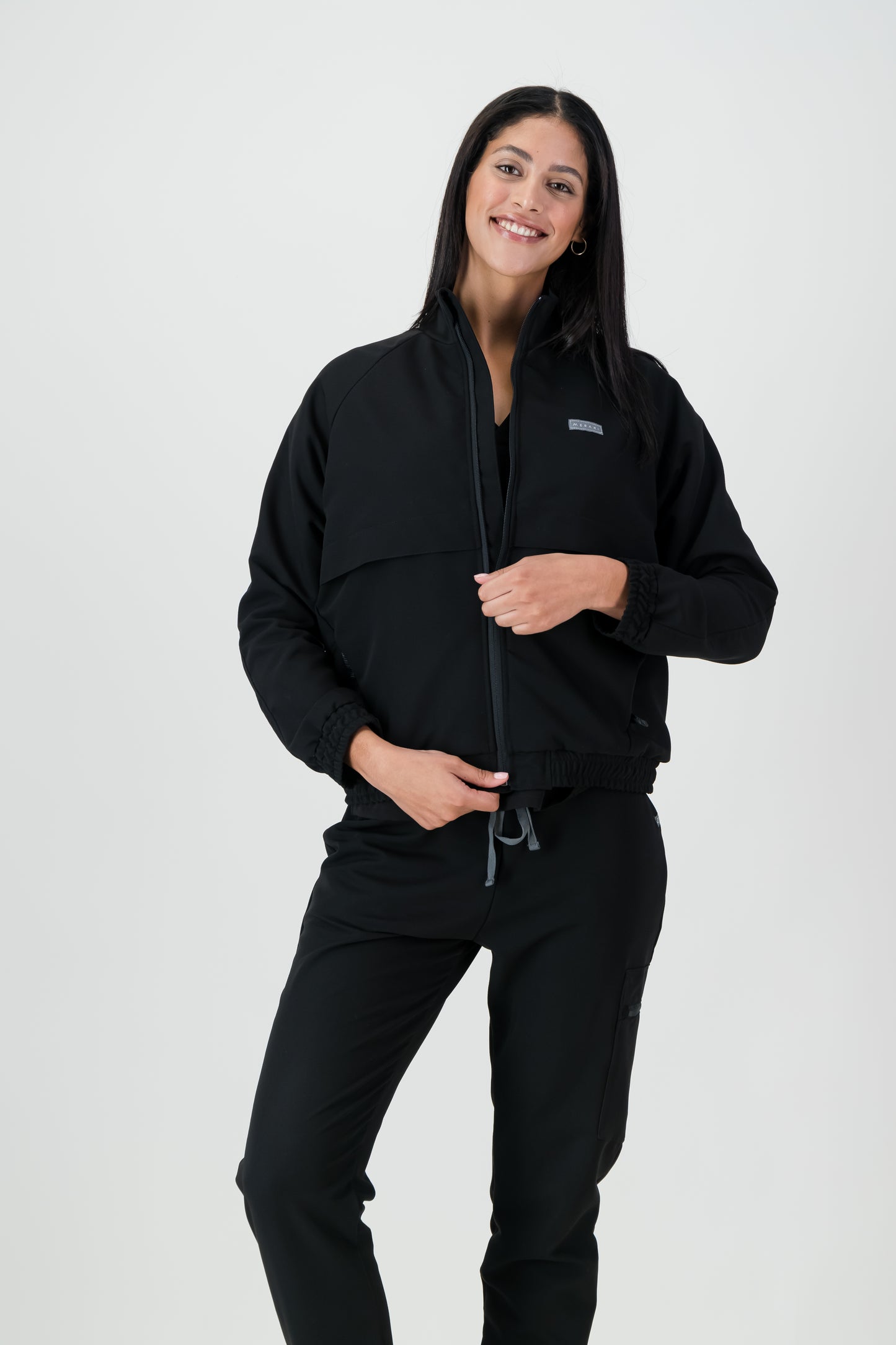 The Rosa Women's Scrub Jacket - Black