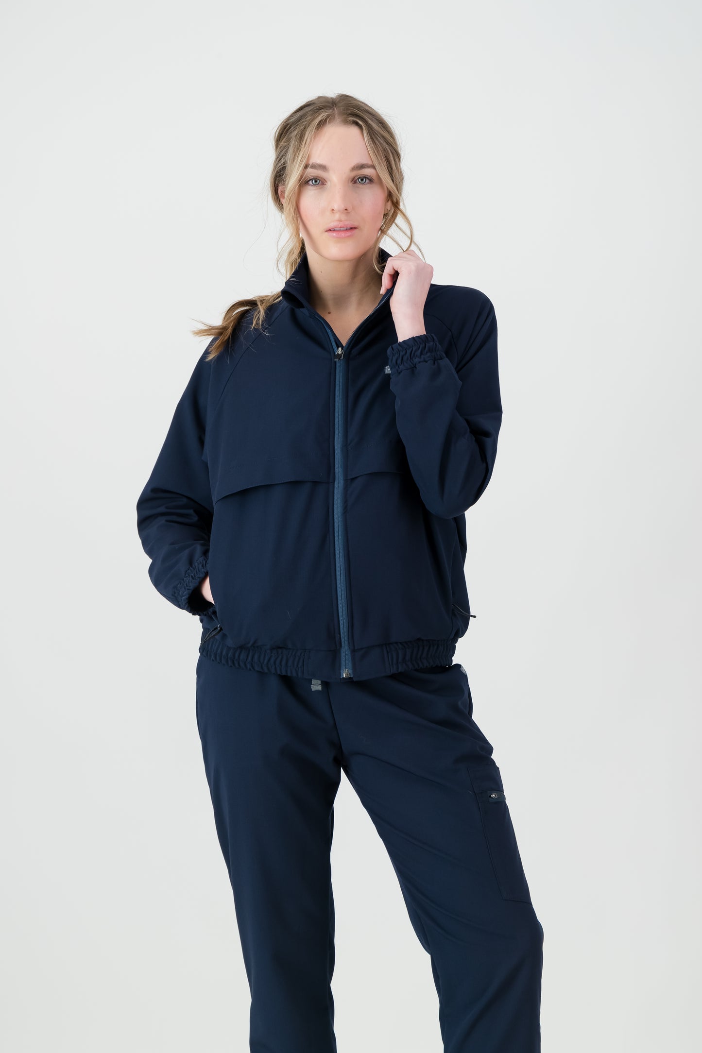The Rosa Women's Scrub Jacket - Navy