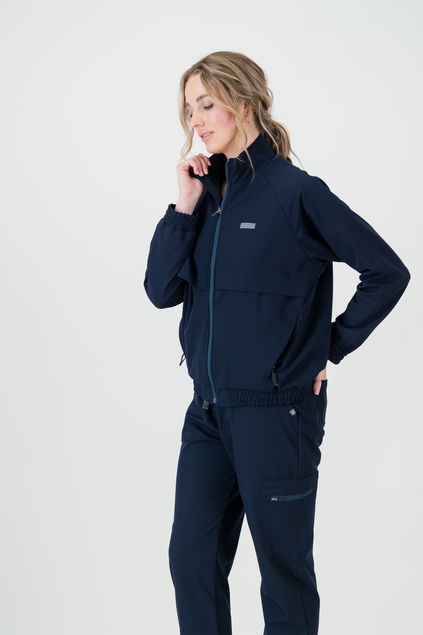 The Rosa Women's Scrub Jacket - Navy