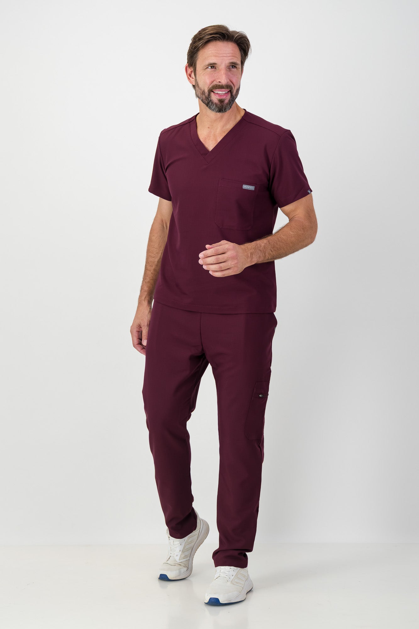 The Mens Straight Leg Scrub Pants - Burnt Cherry