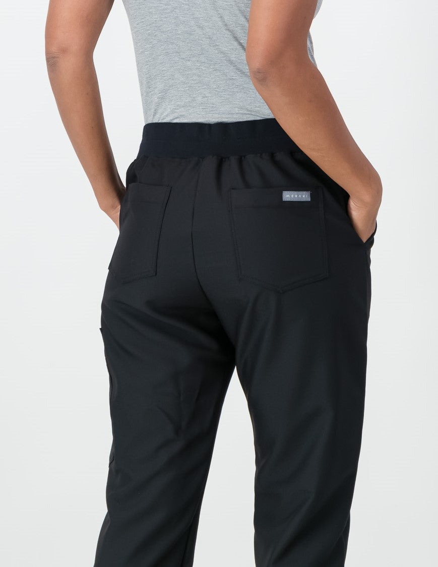 The Ladies Scrub Jogger - Black