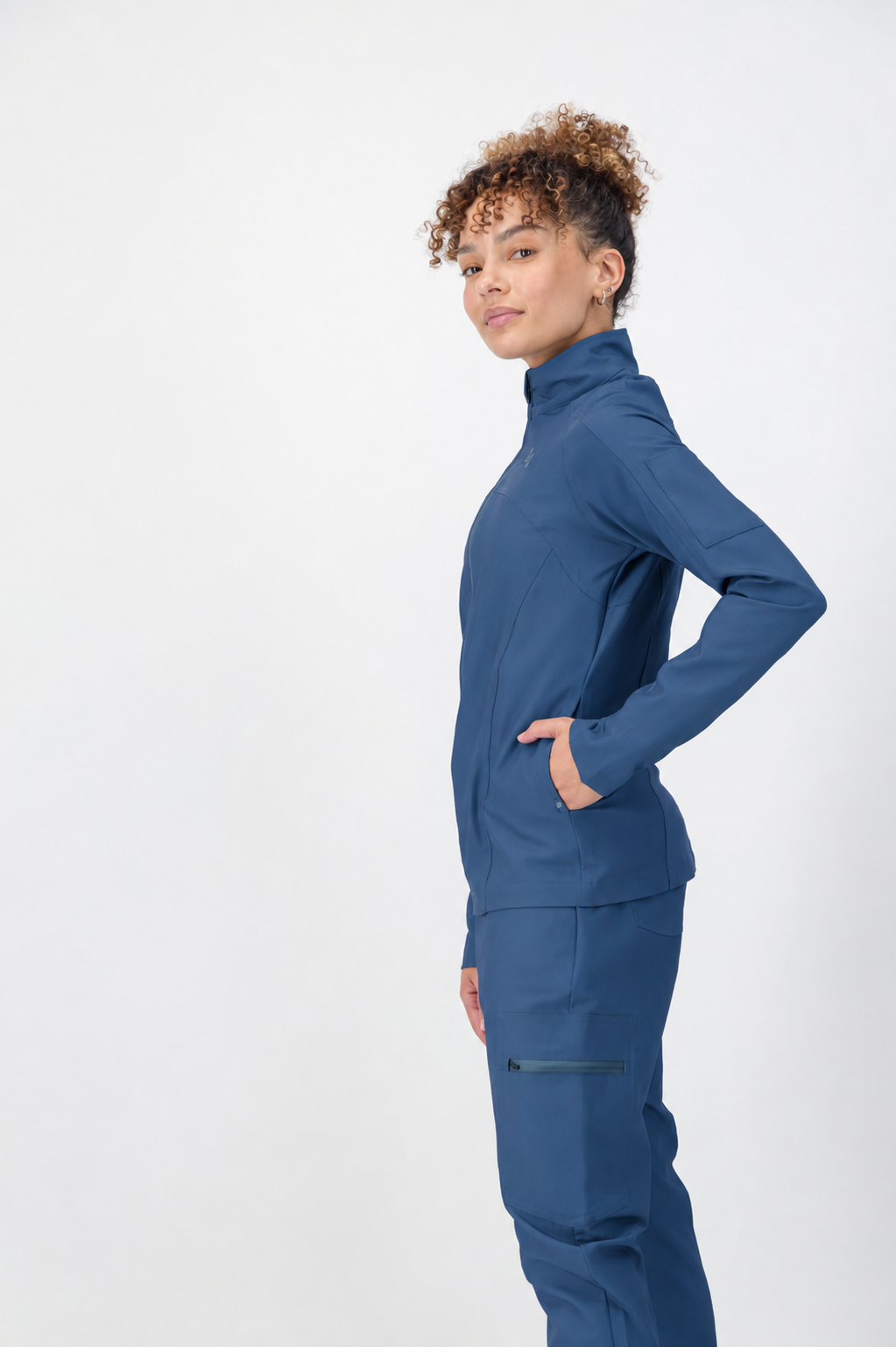 The Lilian Scrub Jacket - Airforce - Meraki Scrubs