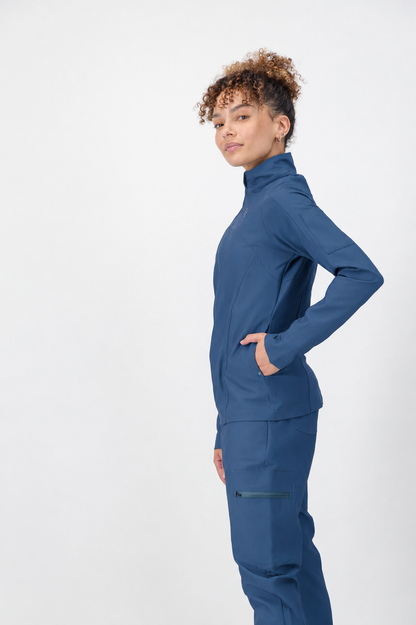 The Lilian Scrub Jacket - Airforce - Meraki Scrubs