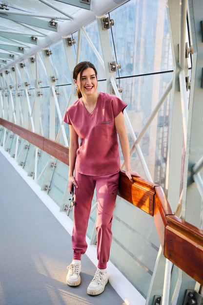 The Ladies Scrub Jogger - Rouge - Meraki Scrubs