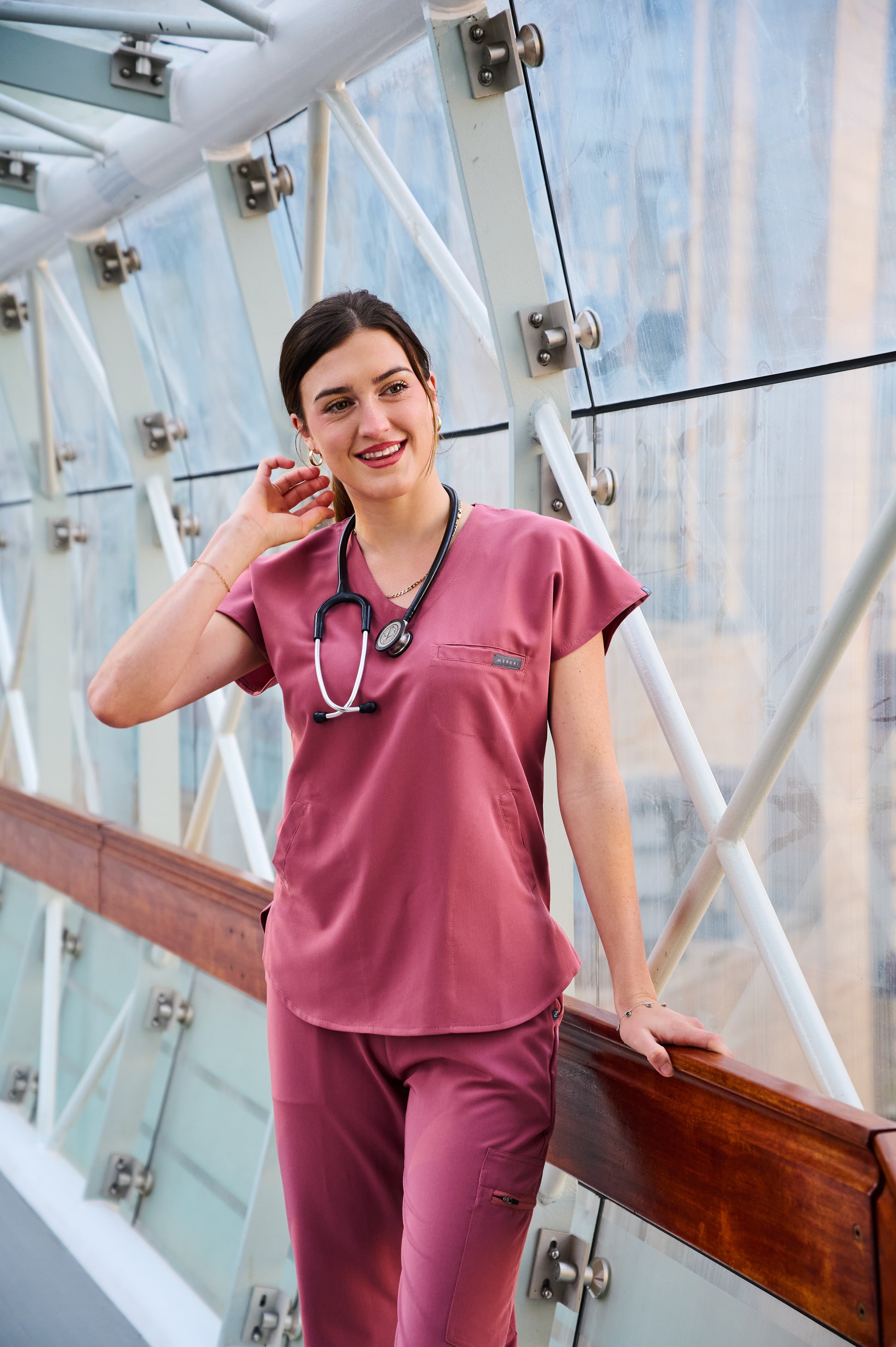 The Coco Women's Scrub Top - Rouge - Meraki Scrubs