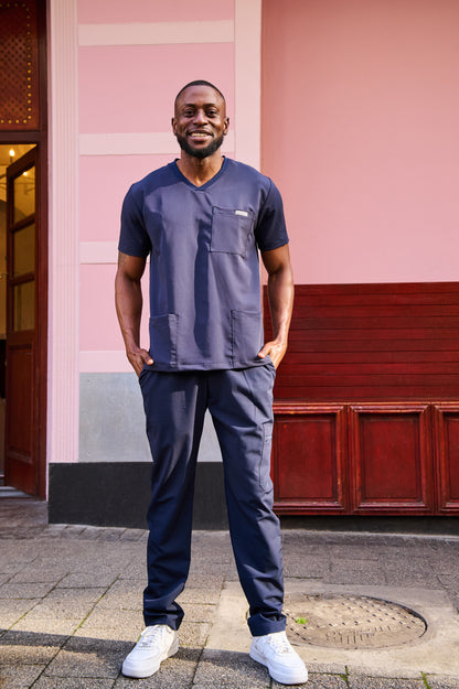 The Mens Straight Leg Scrub Pants - Navy - Meraki Scrubs