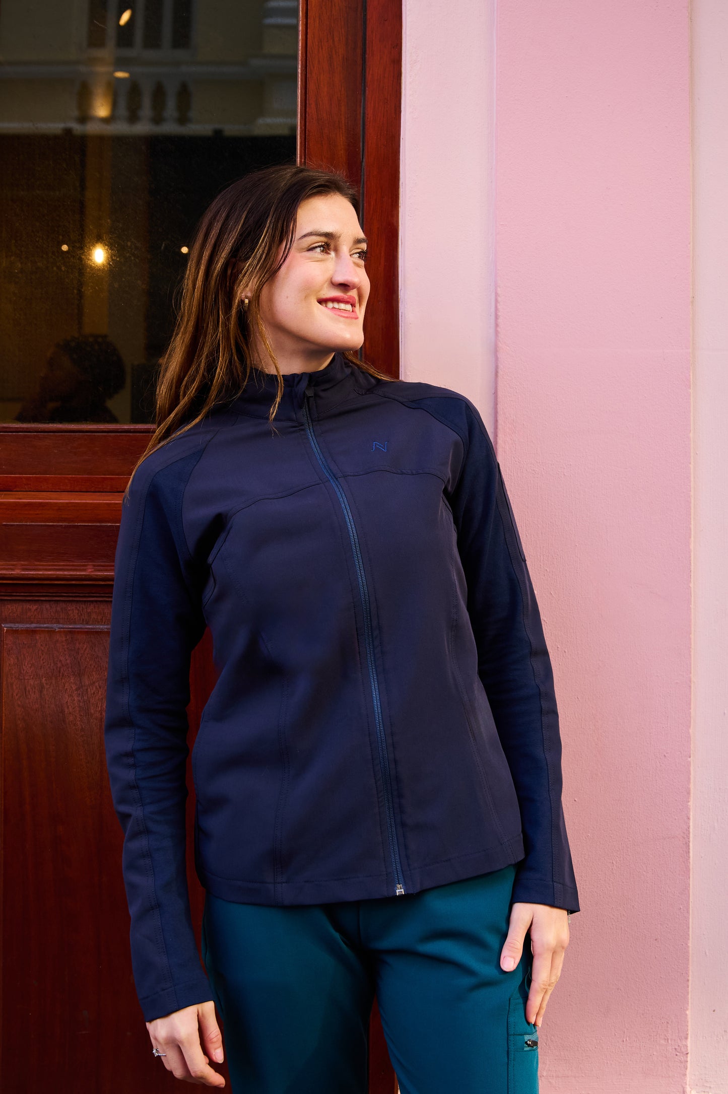 The Lilian Scrub Jacket - Navy - Meraki Scrubs