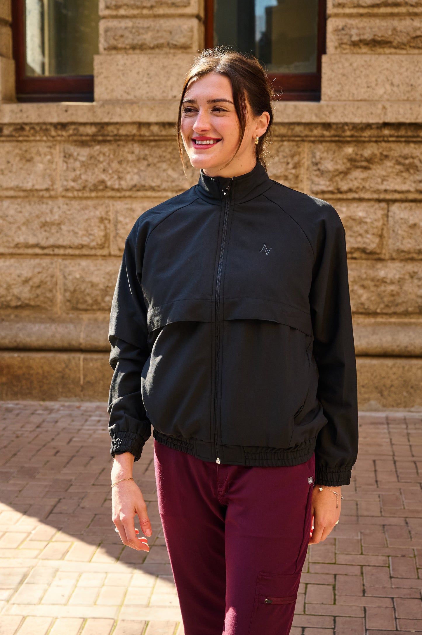 The Rosa Women's Scrub Jacket - Black - Meraki Scrubs