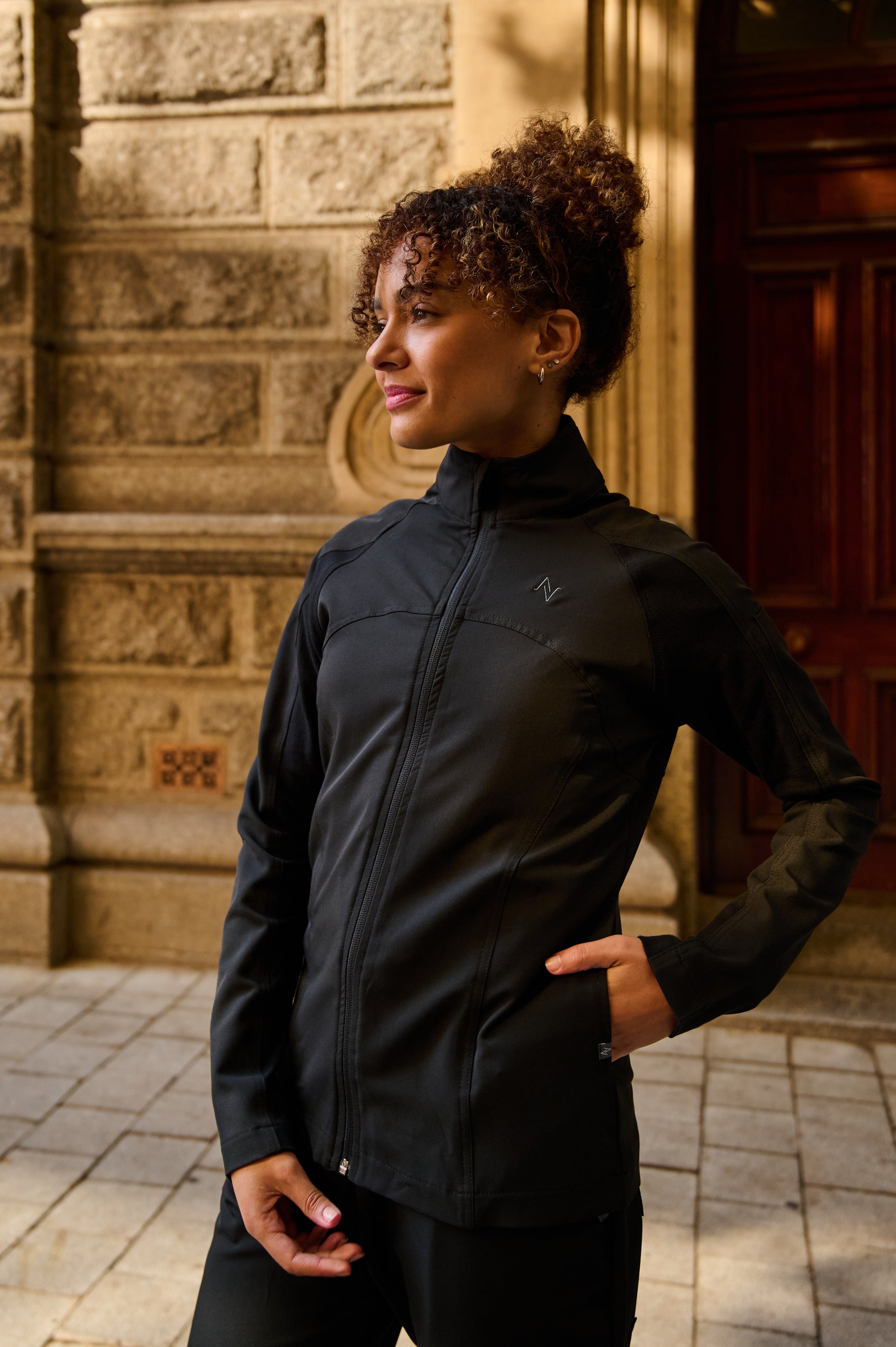 The Lilian Scrub Jacket - Black - Meraki Scrubs