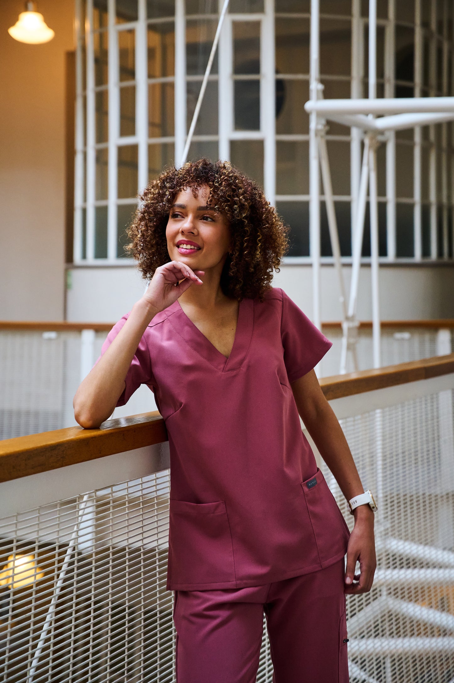 The Marie Women's Scrub Top - Rouge - Meraki Scrubs