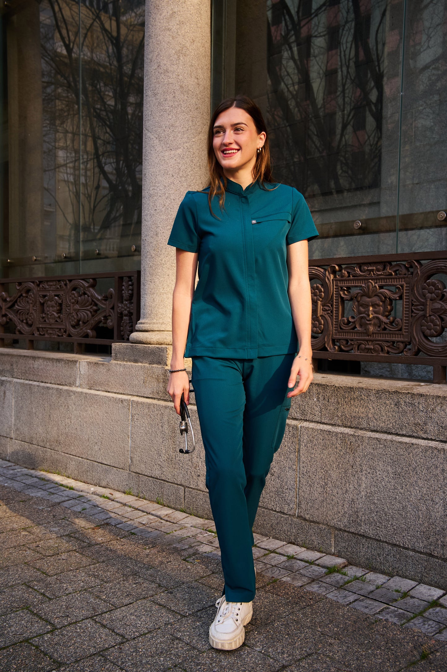 The Ladies Straight Leg Scrub Pants - Lagoon - Meraki Scrubs