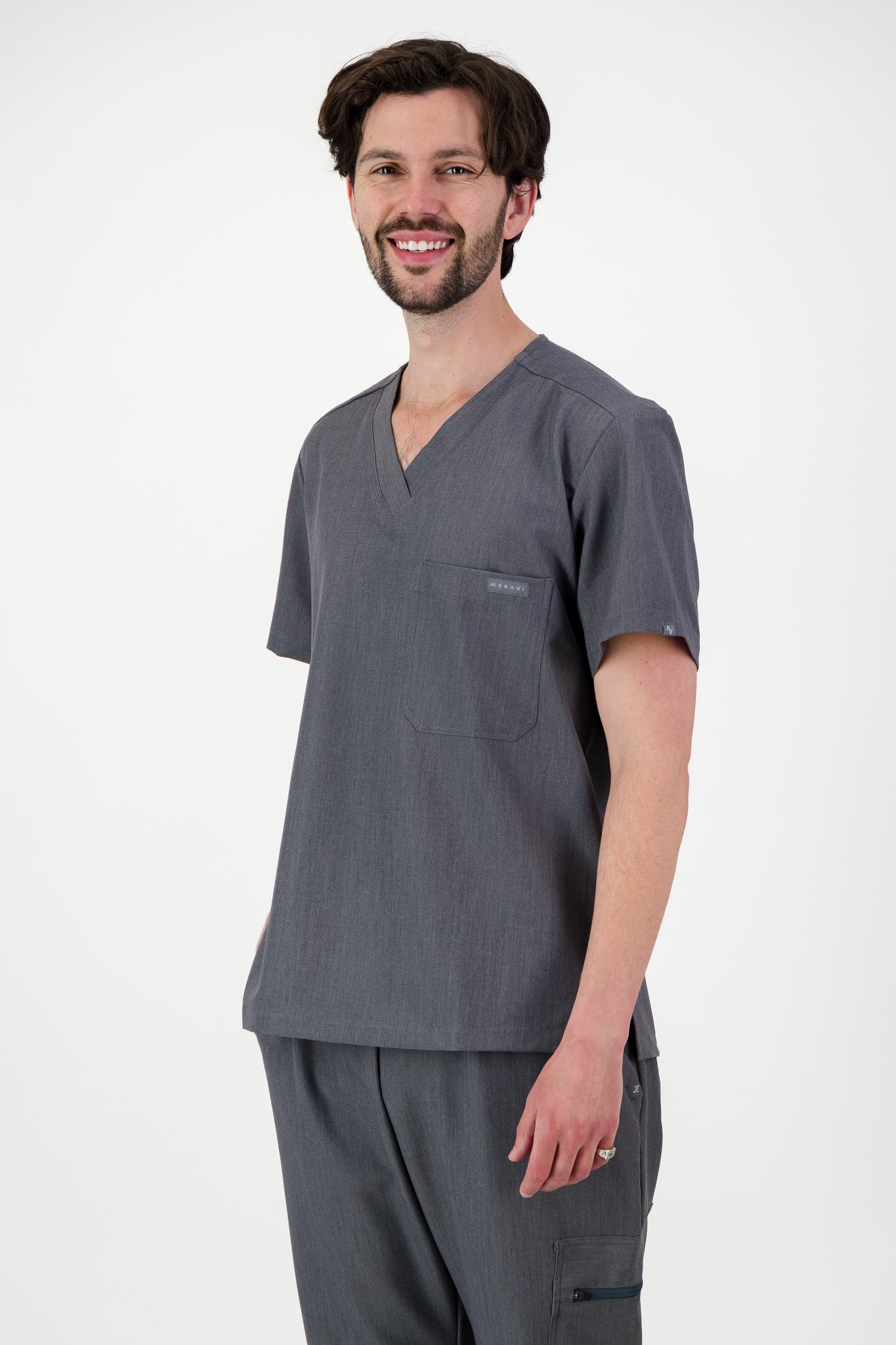 The Chris Men's Scrub Top - Graphite
