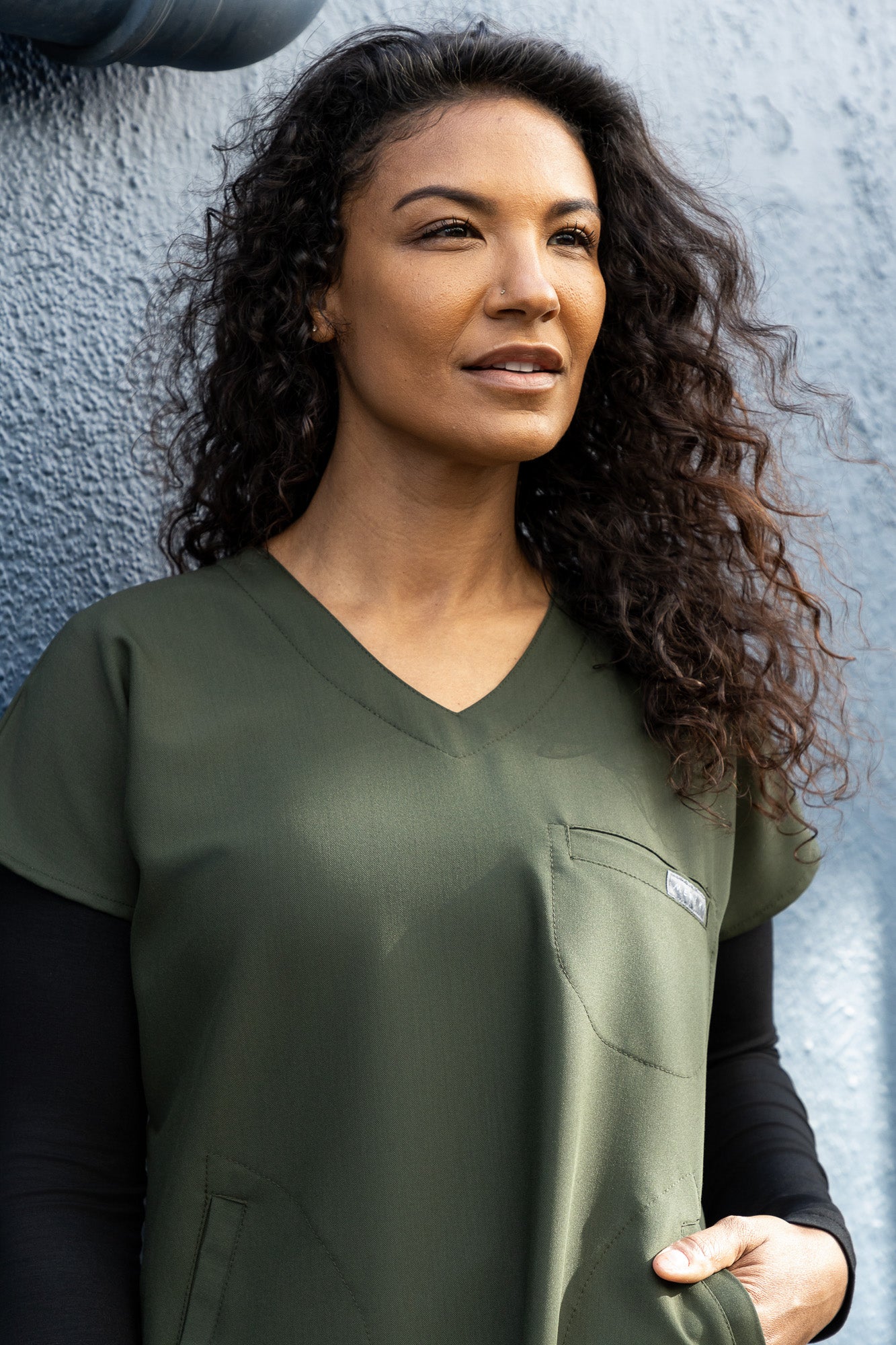 The Coco Women's Scrub Top - Bonsai