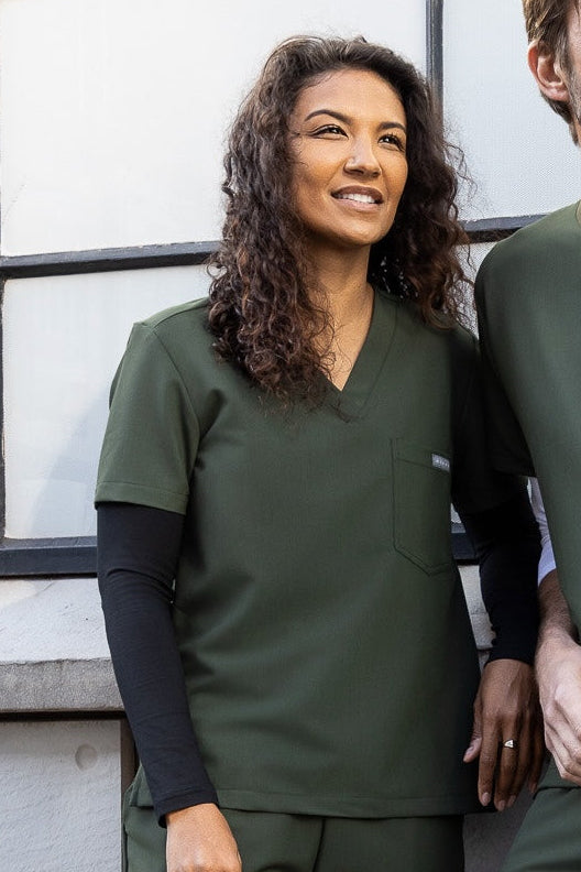 The Penny Women's Scrub Top - Bonsai