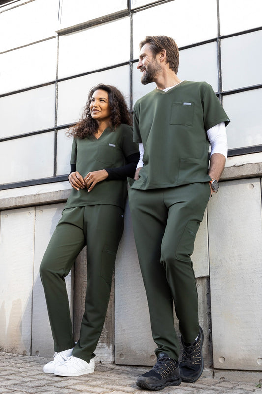 The Mens Straight Leg Scrub Pants - Bonsai