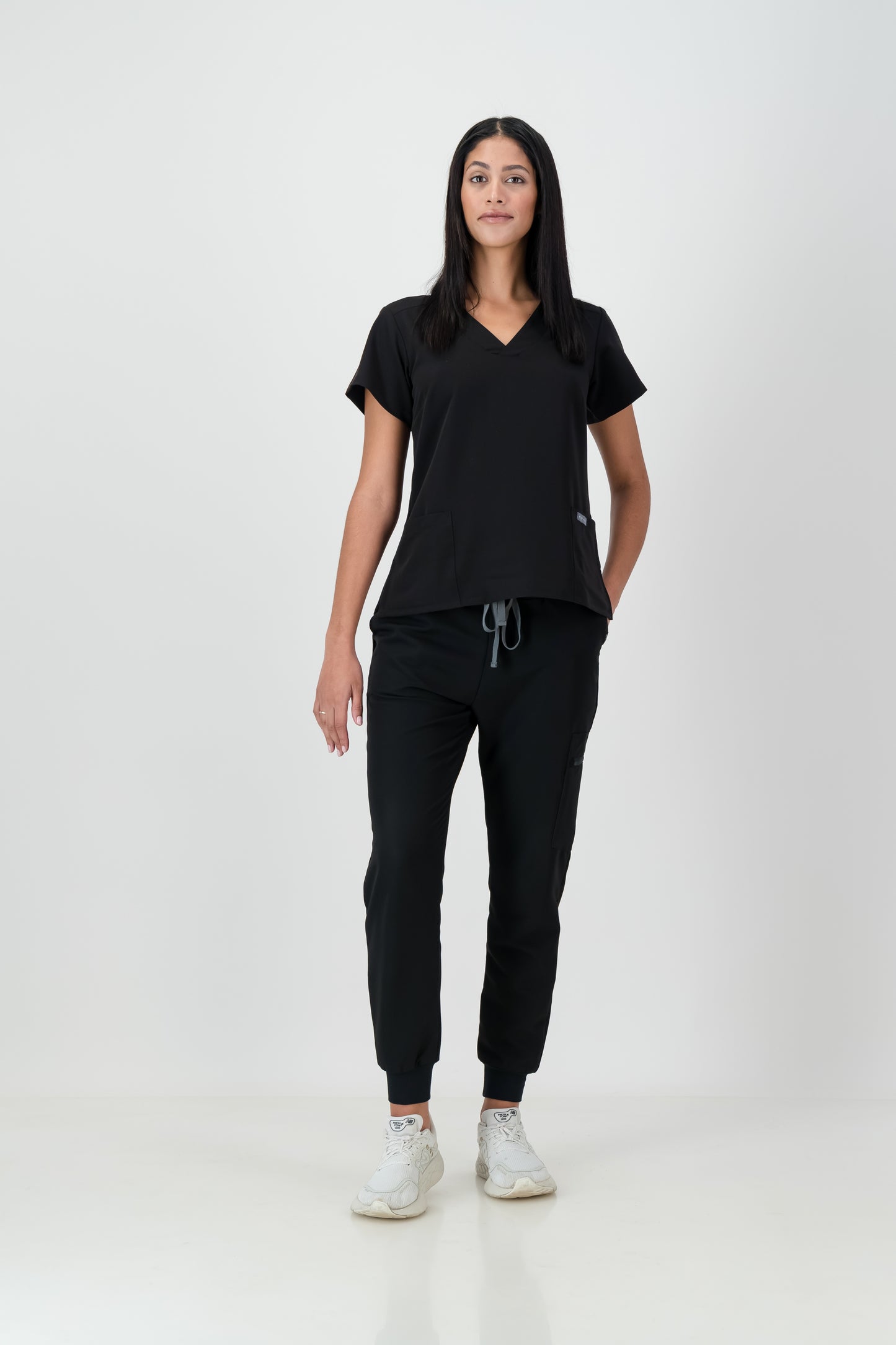 The Marie Women's Scrub Top - Black
