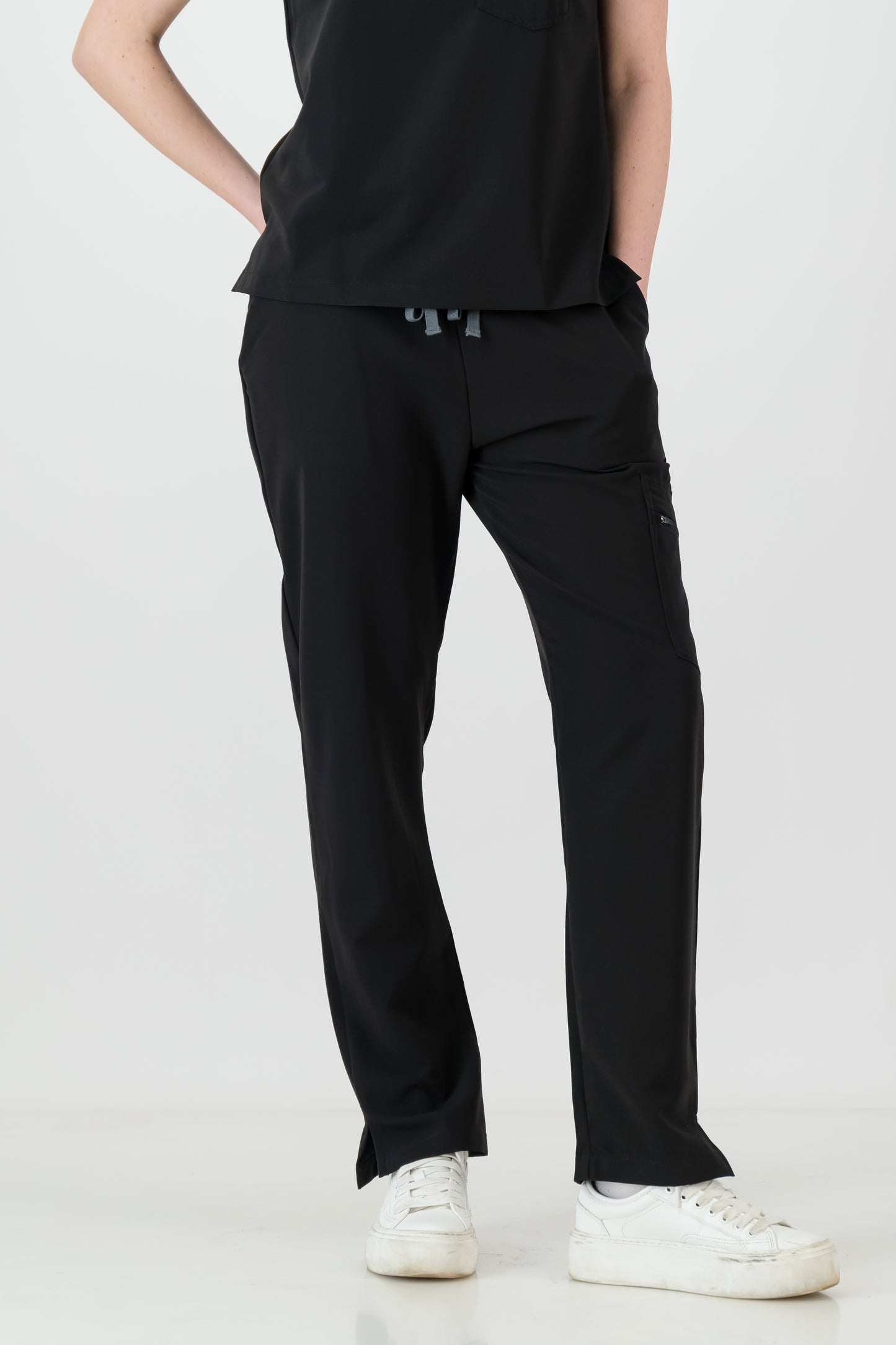 The Ladies Straight Leg Scrub Pants - Black