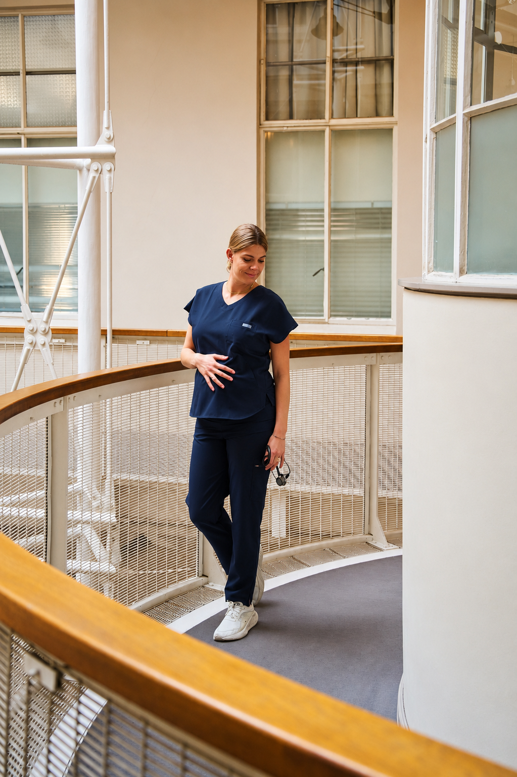 Maternity Straight Leg Scrub Pants - Navy - Meraki Scrubs