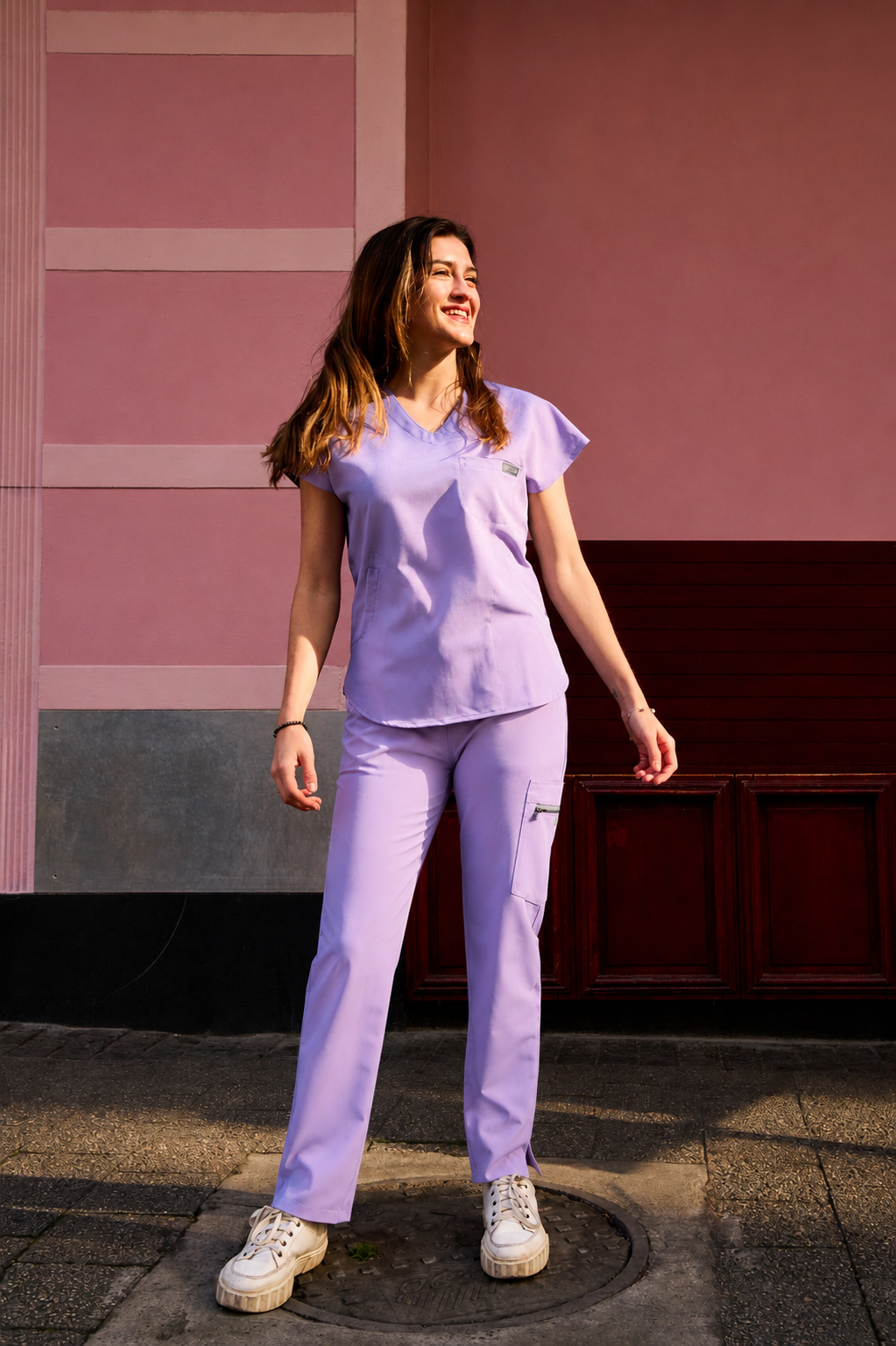 The Ladies Straight Leg Scrub Pants - Lilac Infusion - Meraki Scrubs