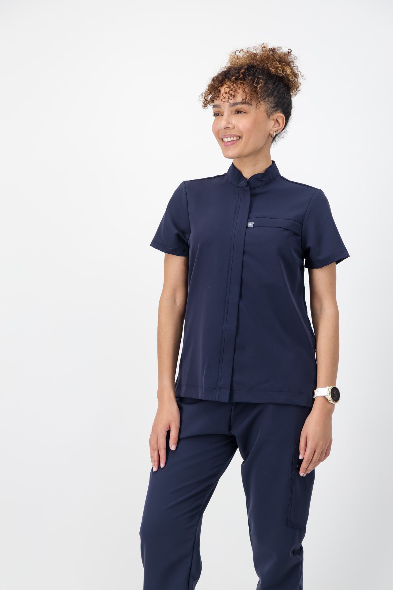 The Charlotte Women's Scrub Top - Navy - Meraki Scrubs