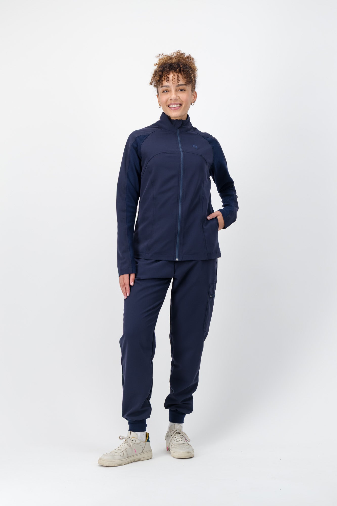 The Lilian Scrub Jacket - Navy - Meraki Scrubs