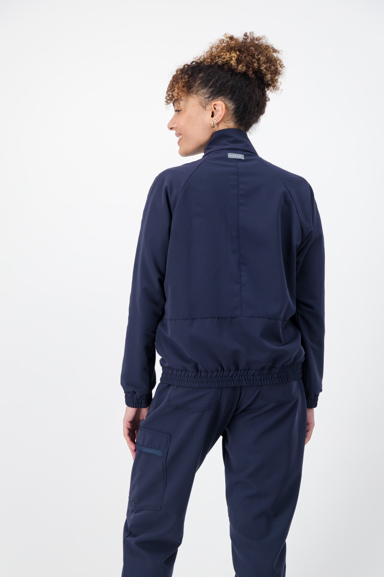 The Rosa Women's Scrub Jacket - Navy - Meraki Scrubs
