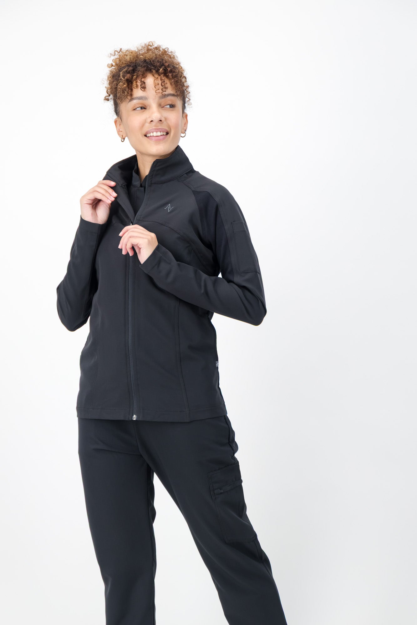 The Lilian Scrub Jacket - Black