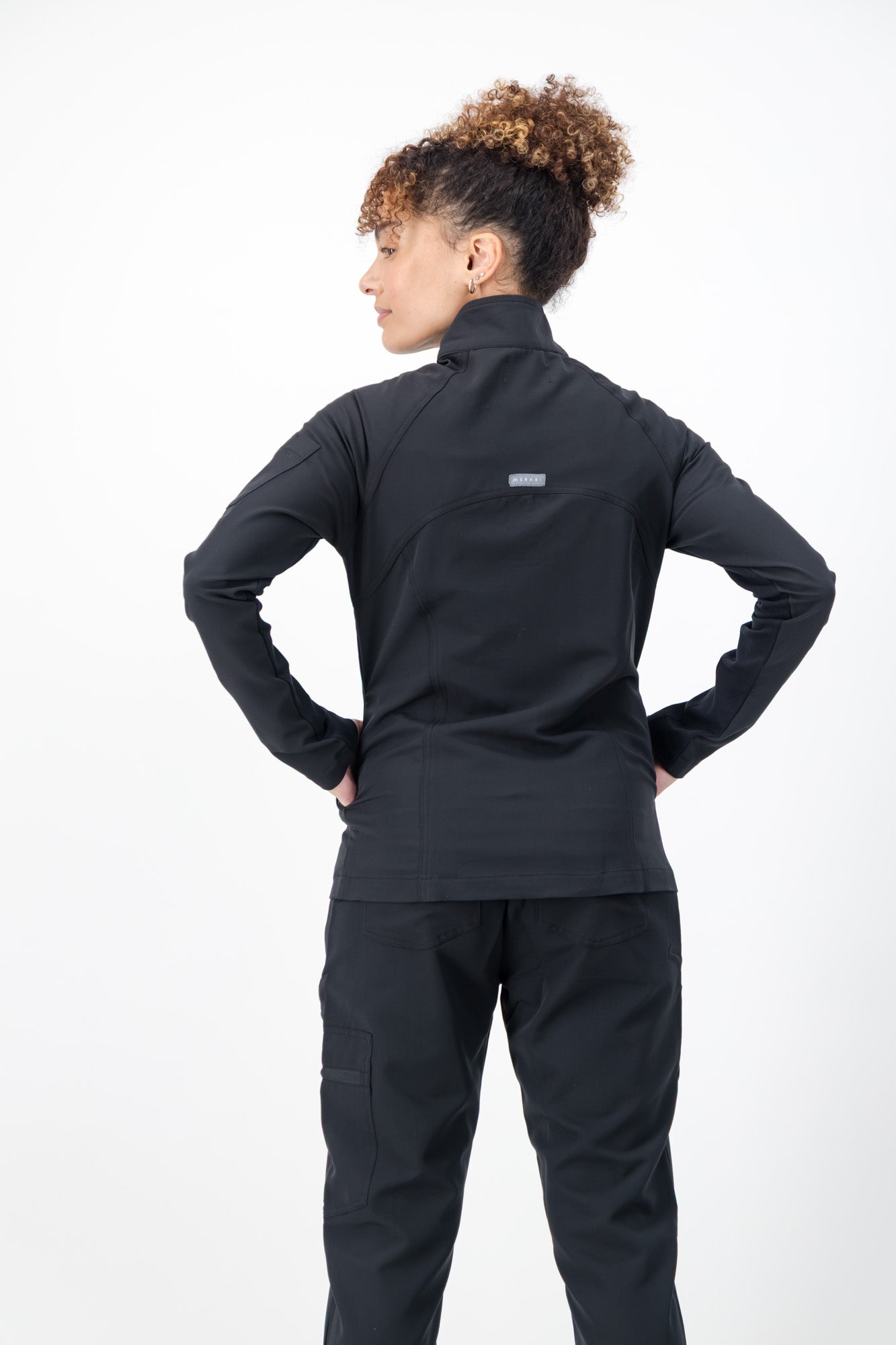 The Lilian Scrub Jacket - Black