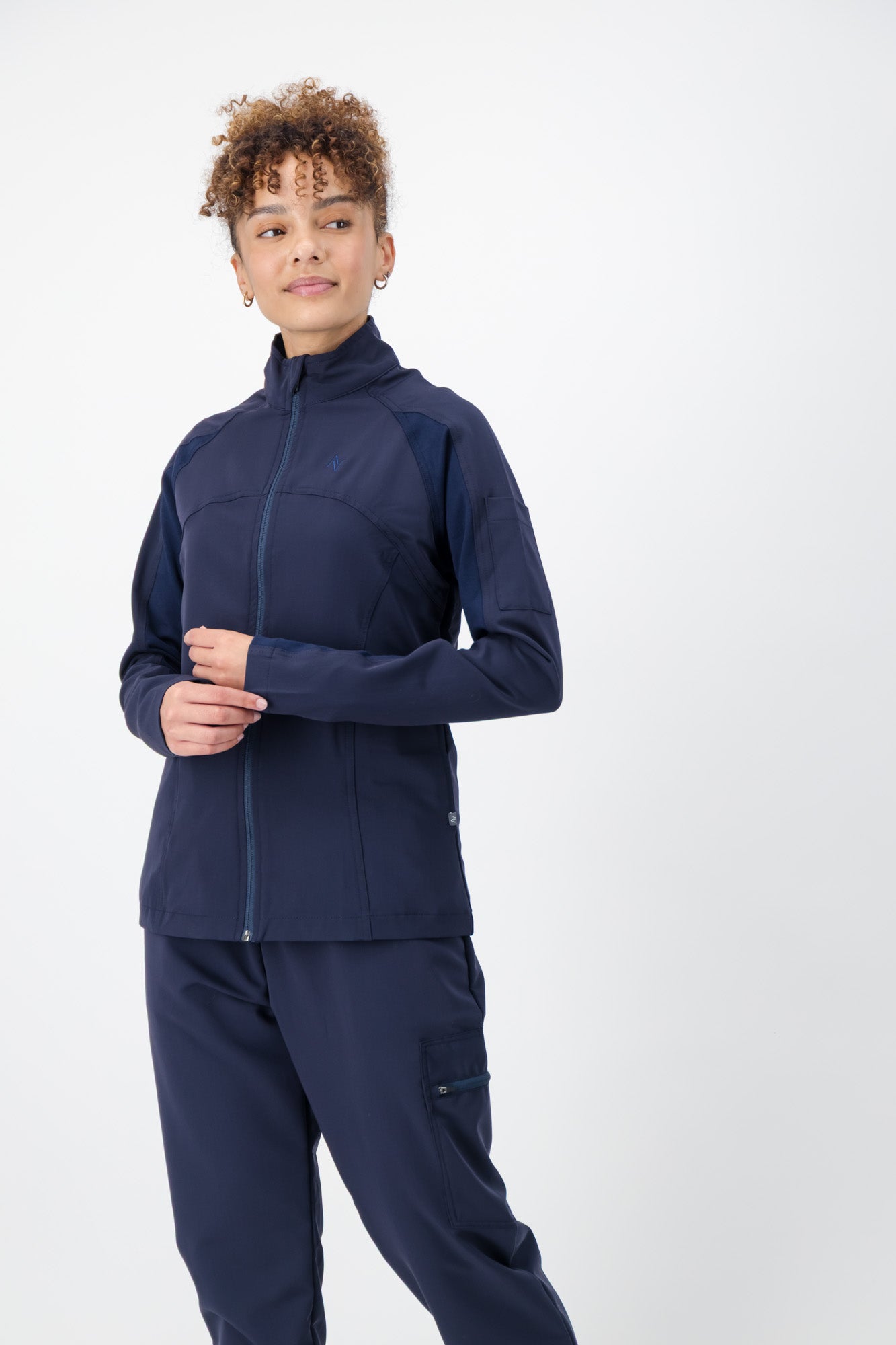 The Lilian Scrub Jacket - Navy - Meraki Scrubs