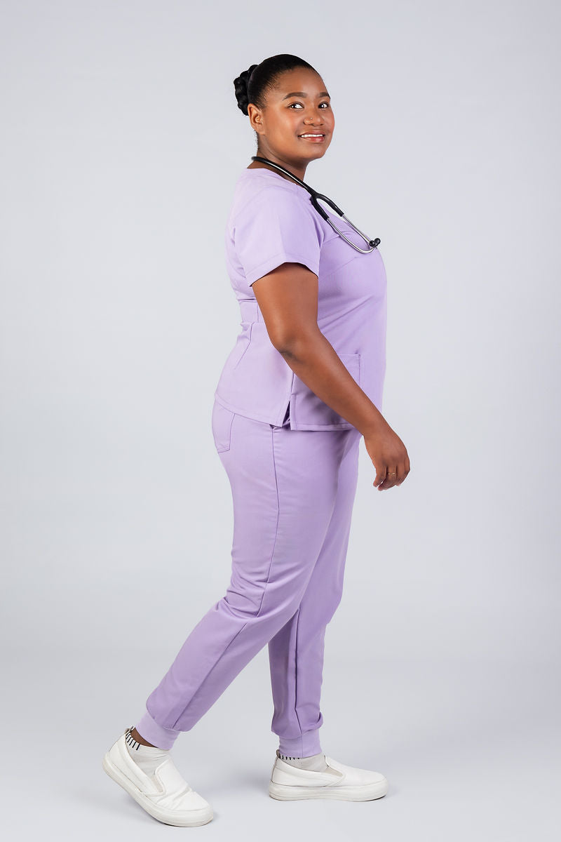 The Marie Women's Scrub Top - Lilac Infusion