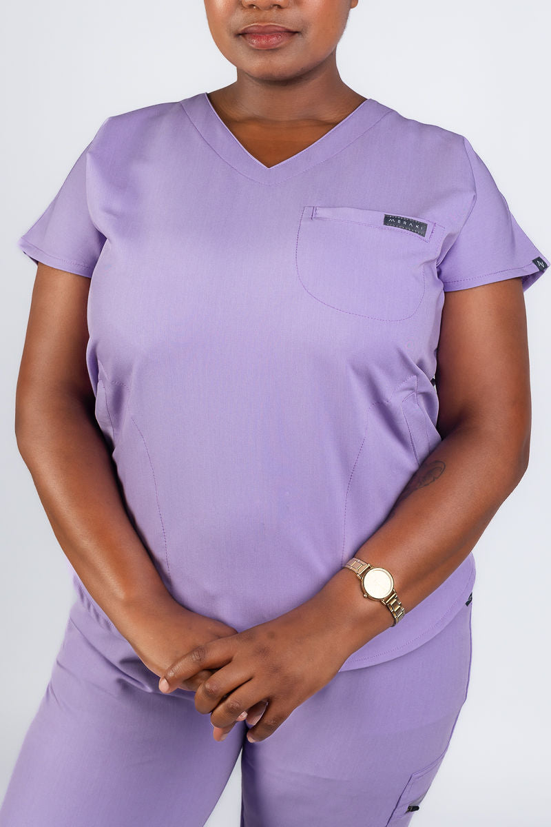 The Coco Women's Scrub Top - Lilac Infusion