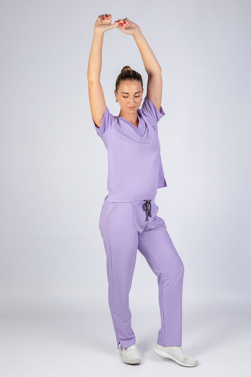 The Ladies Straight Leg Scrub Pants - Lilac Infusion