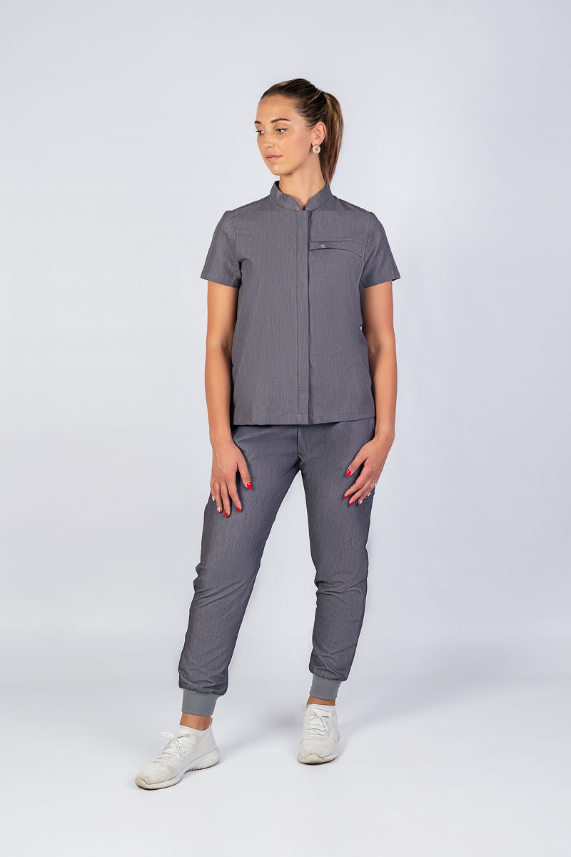 The Charlotte Women's Scrub Top - Graphite