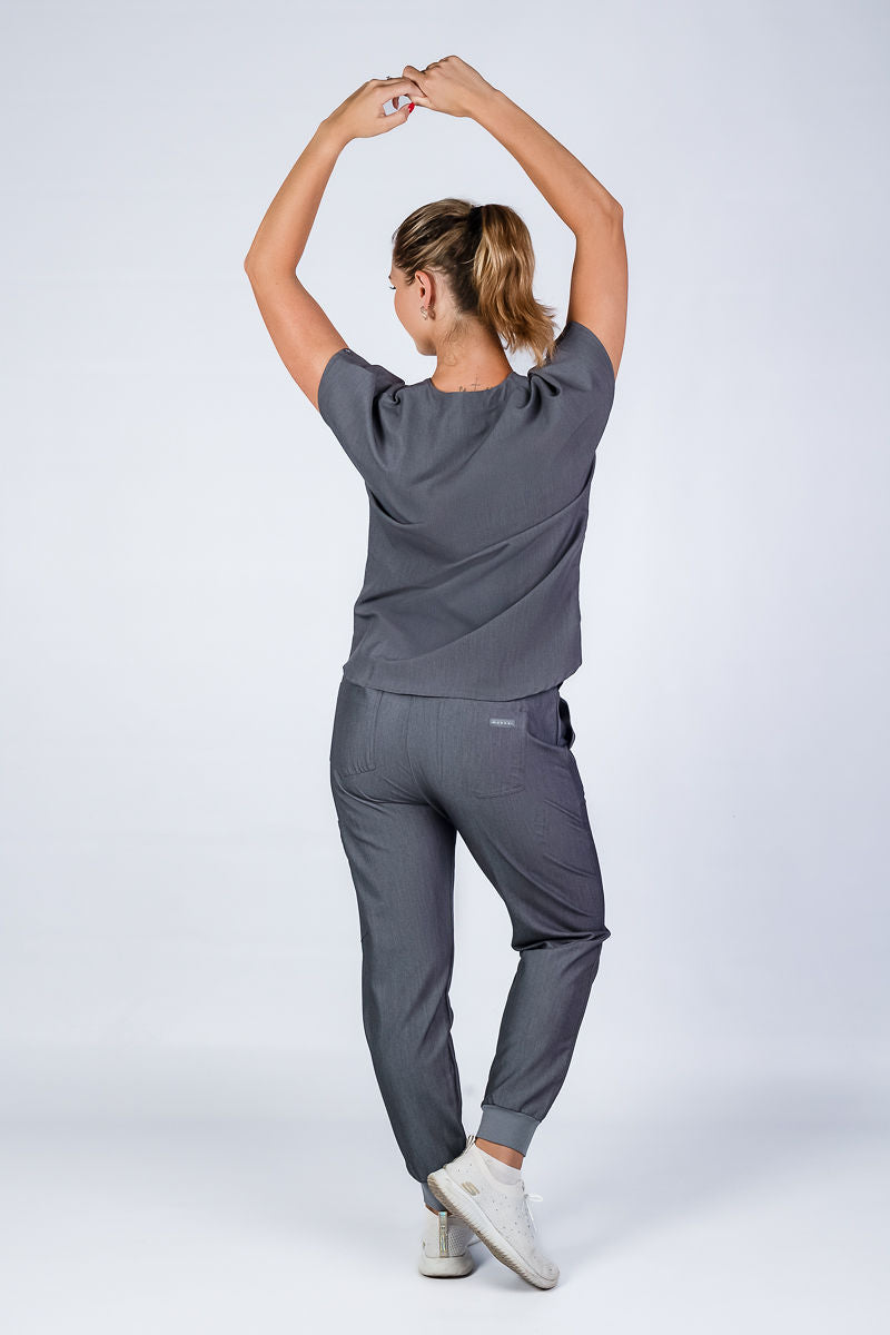 The Coco Women's Scrub Top - Graphite