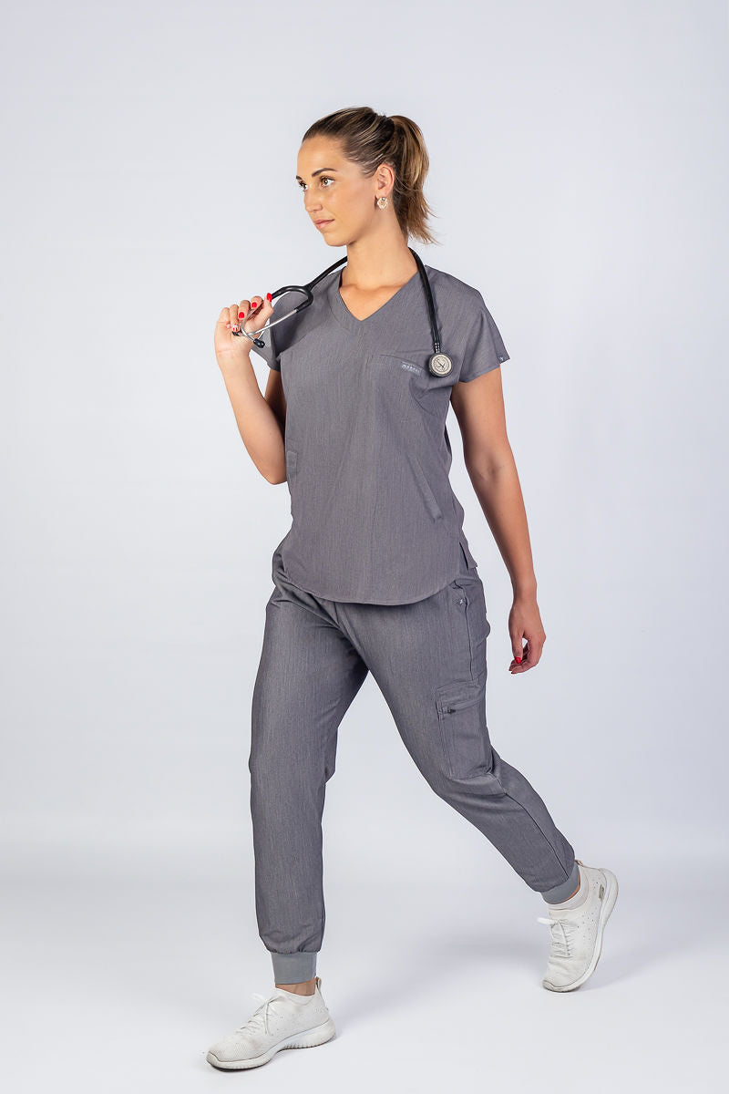 The Coco Women's Scrub Top - Graphite