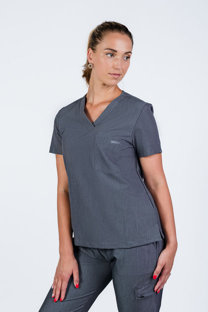 The Penny Women's Scrub Top - Graphite